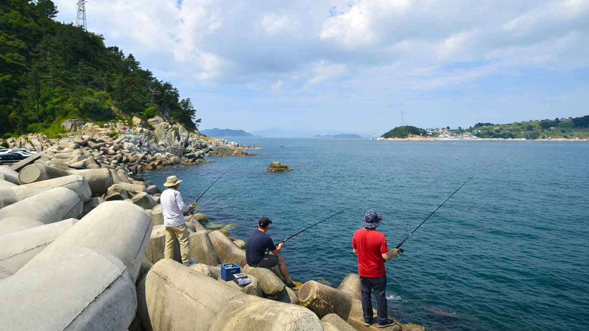 방파제 낚시와 차박