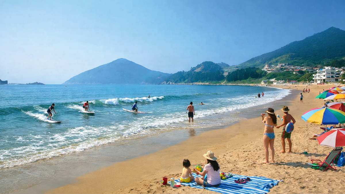 흥남 해변 윈드서핑